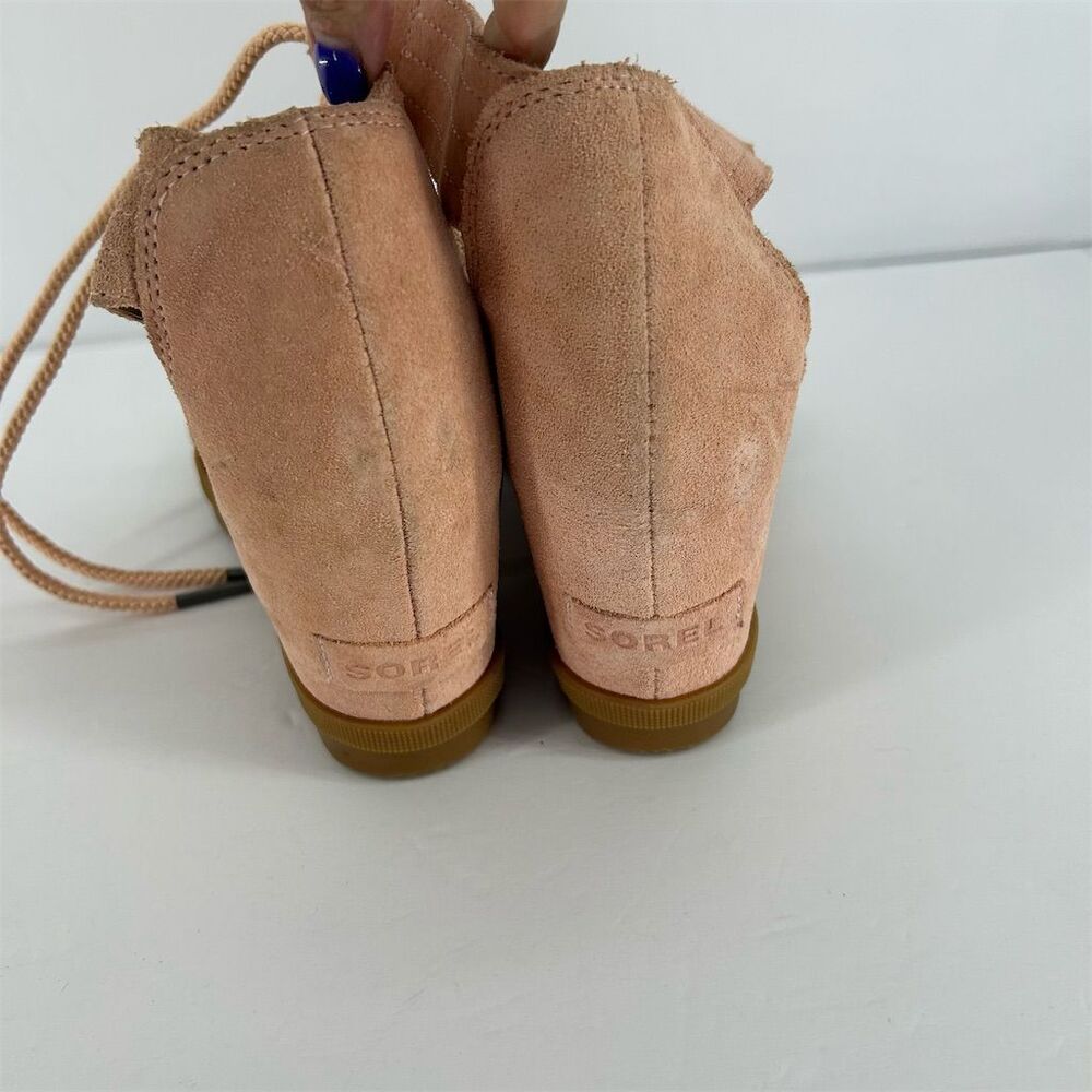 Sorel Women's Joanie II Lace Wedge Sandals Pink Blush Size 8.5 Gladiator - Picture 7 of 13